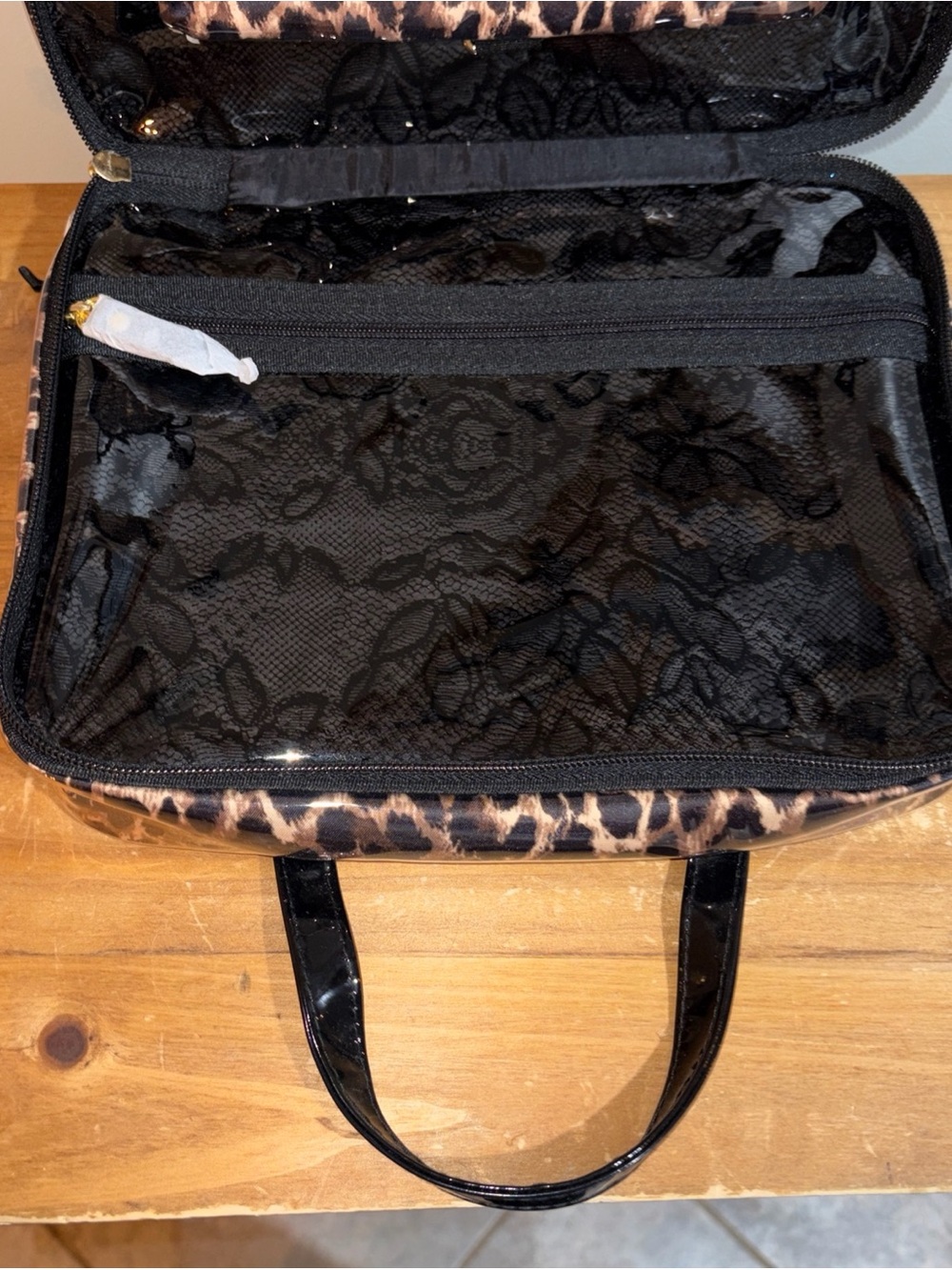 Victoria's Secret Leopard Print Clear Travel Bag - Black & Brown Y2K NWT - Picture 9 of 10